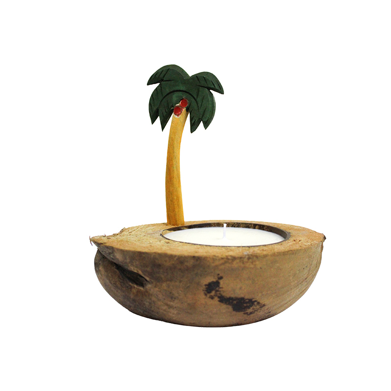 Lilin cangkir aromaterapi perahu pohon kelapa