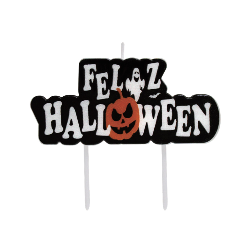 Lilin surat Halloween (bahasa campuran)