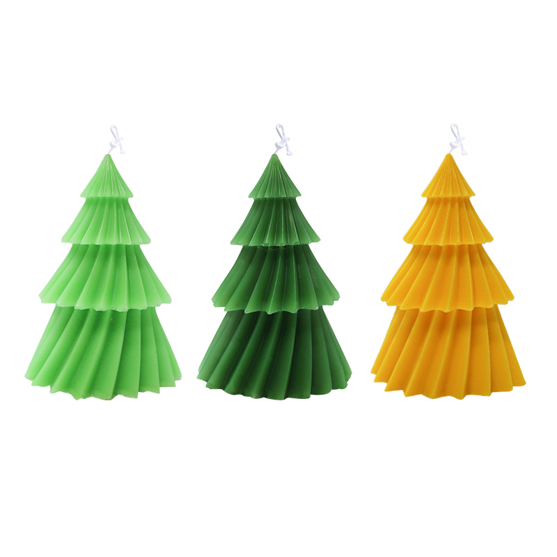 Pohon Natal origami tiga warna